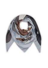 PRINTED SQUARE POLYESTER/VISCOSE HORSE