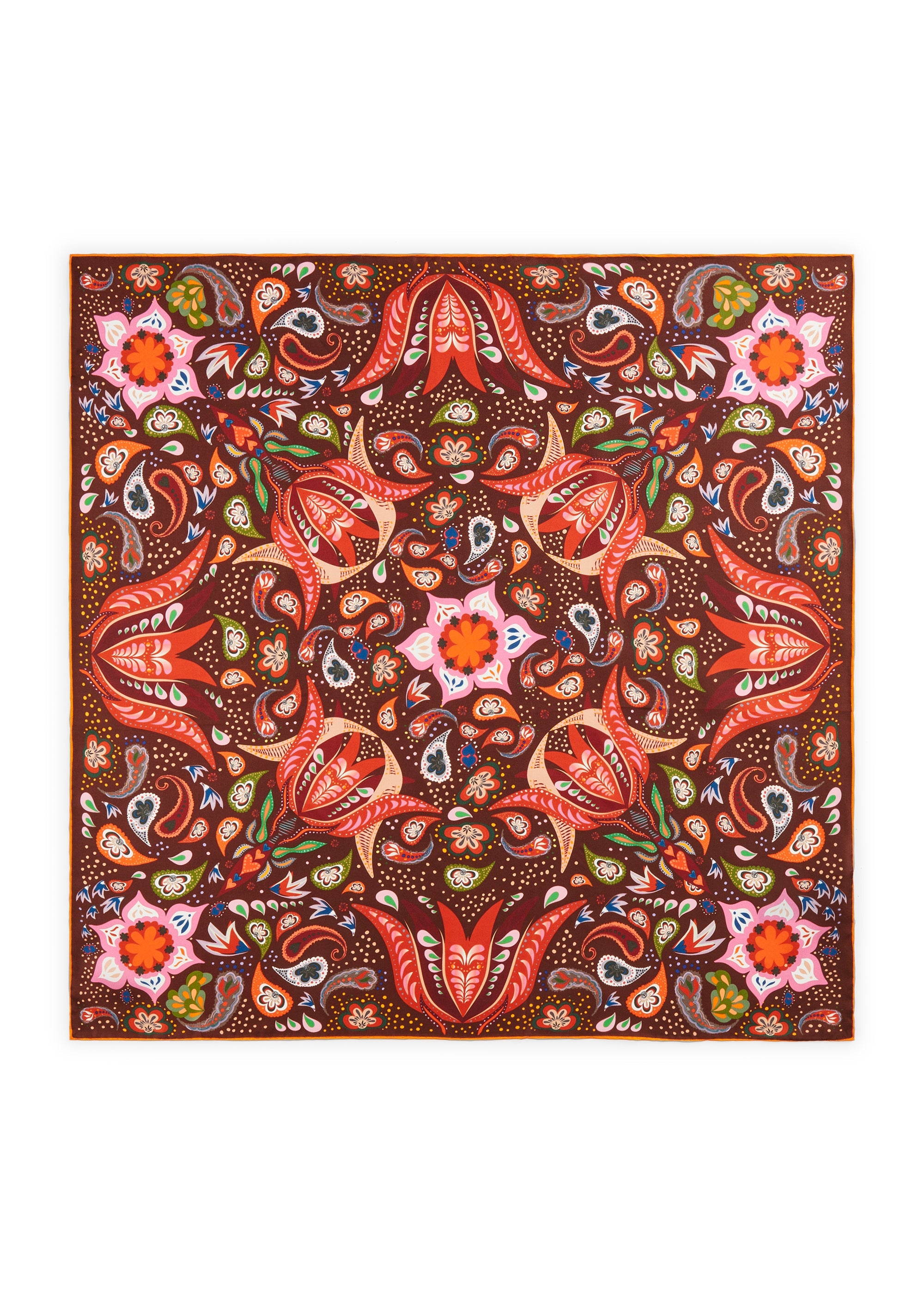 Premium Nickituch aus reiner Seide mit Paisley-Muster