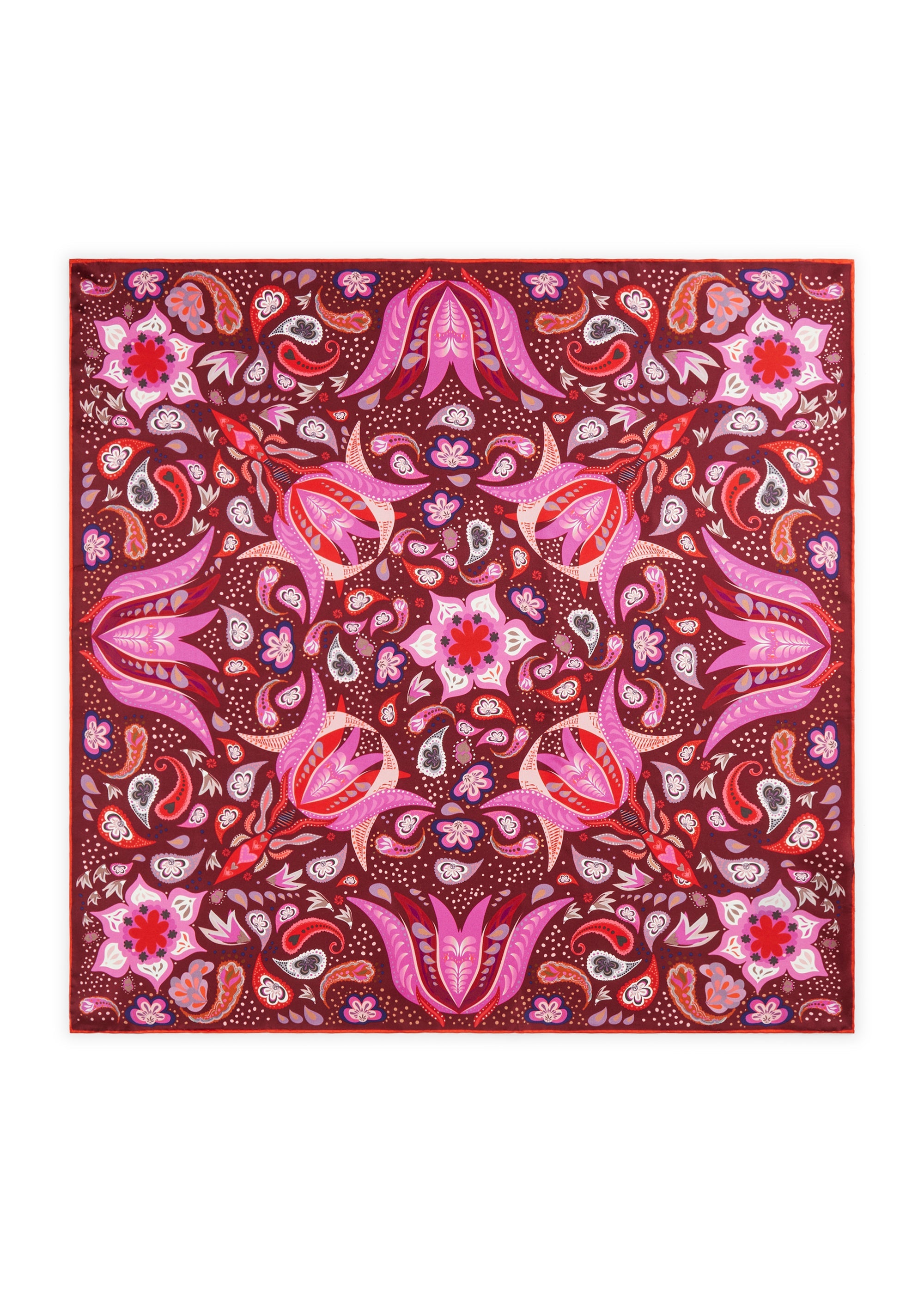Premium Nickituch aus reiner Seide mit Paisley-Muster
