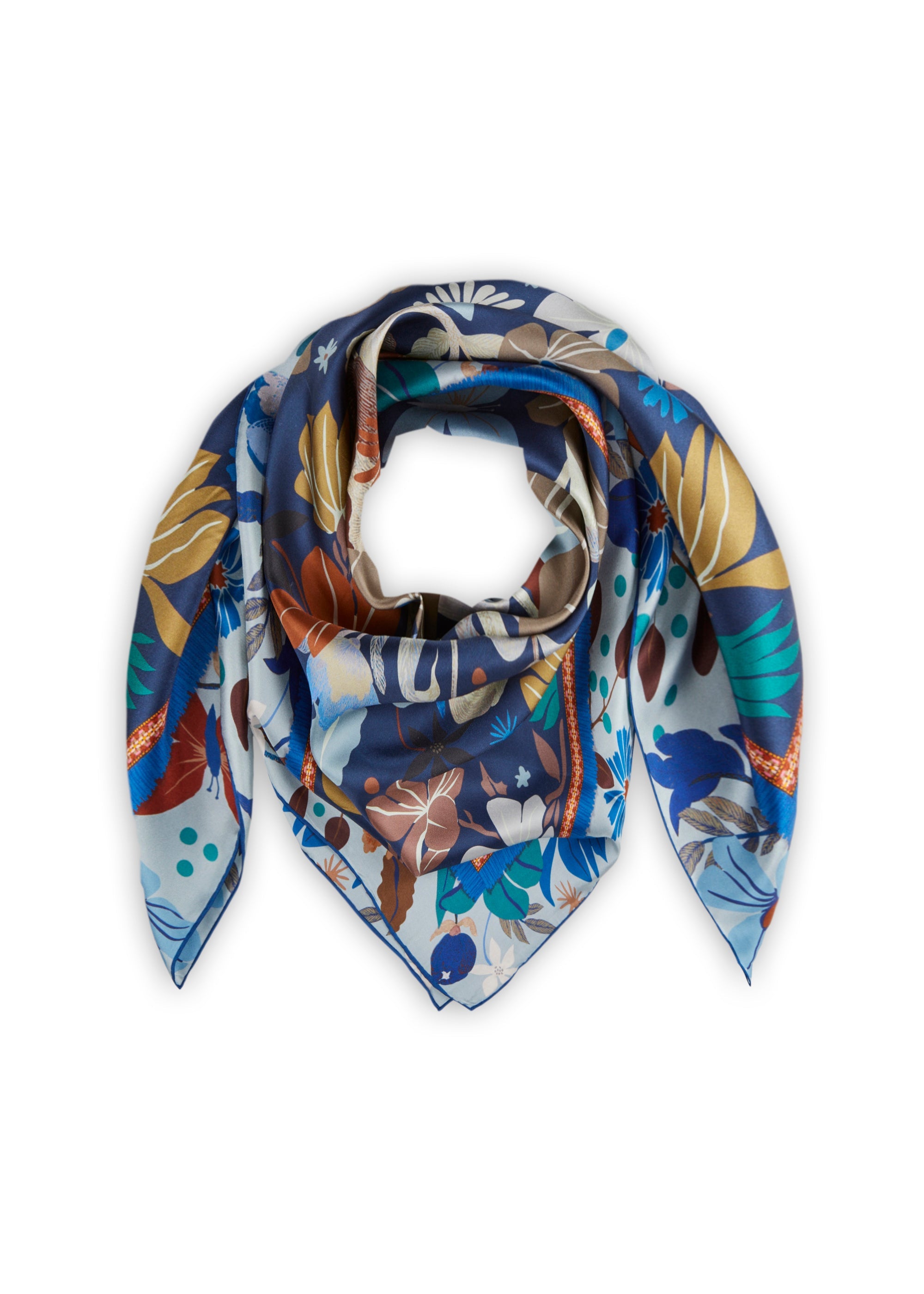 Premium Tuch aus edler Seide mit Blumenmuster