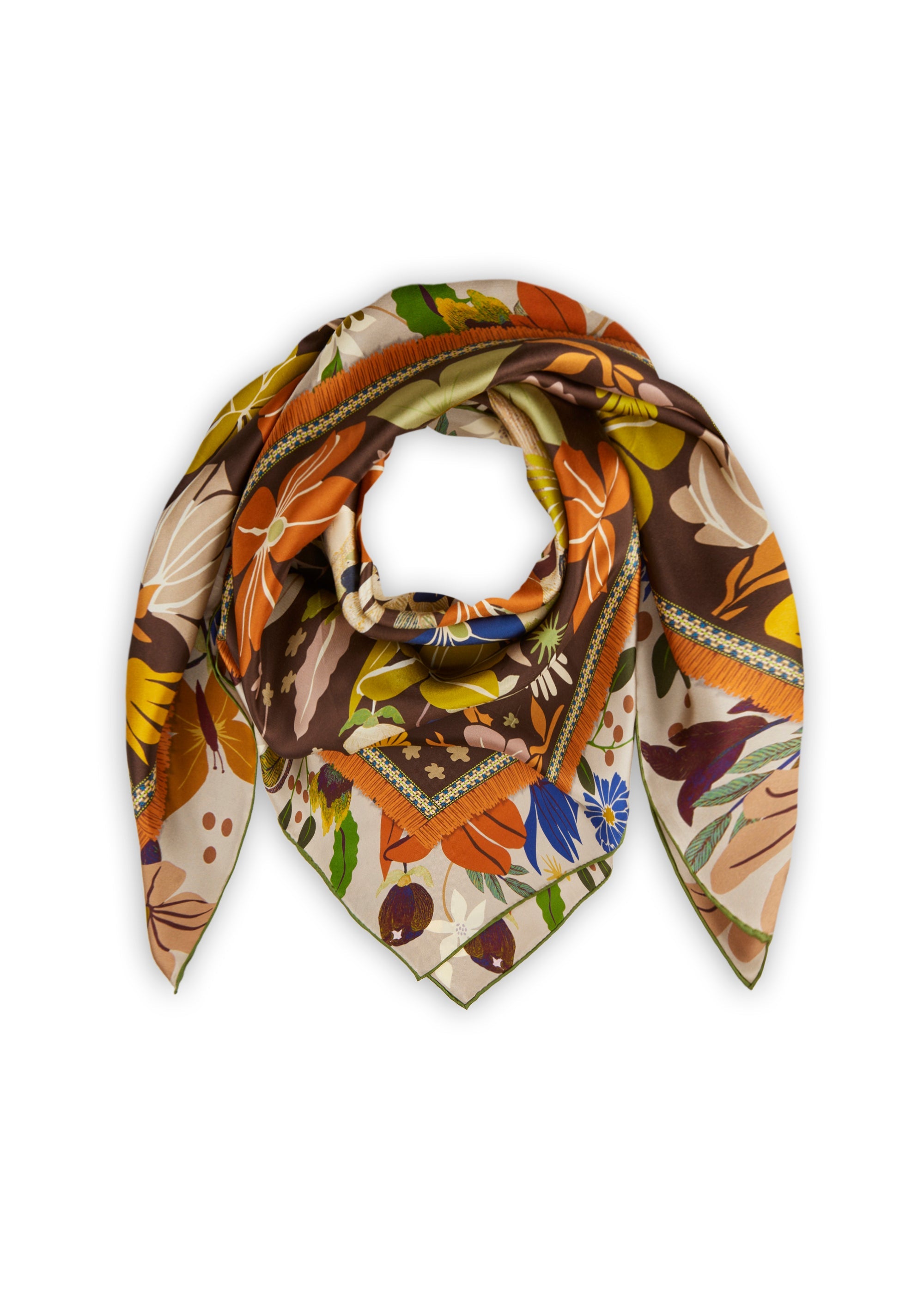 Premium Tuch aus edler Seide mit Blumenmuster