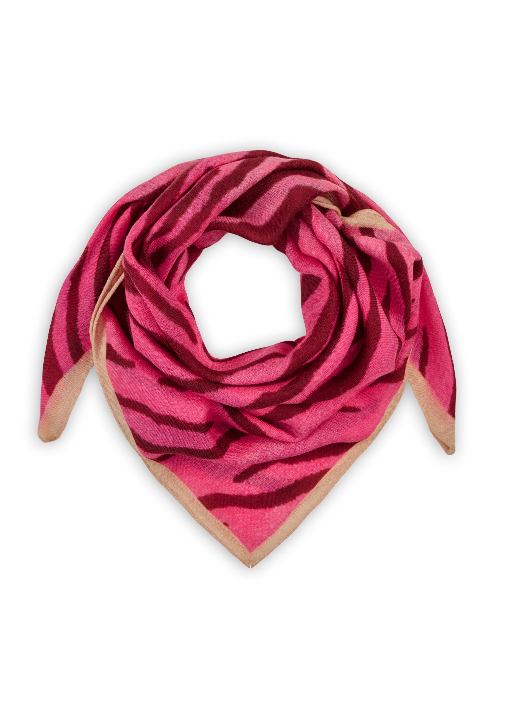 Premium Tuch aus feinster Wolle im Animal-Design