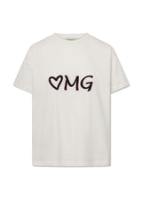 T-Shirt aus Baumwolle mit  OMG-Stickerei