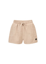 Frottee-Shorts mit Herz-Stickerei