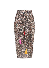 Pareo aus reiner Baumwolle mit Leomuster