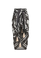 Pareo aus Baumwolle mit Strandornamenten