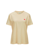 T-Shirt aus Baumwolle mit Herz-Stickerei