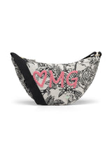 Umhängetasche mit Dschungel-Print und Stickerei