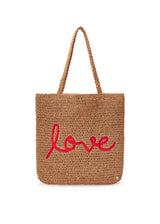 Strandtasche mit "Love"-Stickerei
