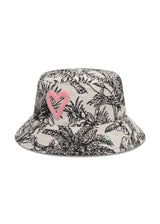 Bucket Hat mit Dschungel-Print und Stickerei
