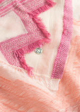 Jacquard-Schal aus Baumwoll-Mix mit Zickzackmuster