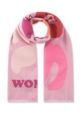 Schal aus Baumwoll-Mix mit SUPER WOMAN-Schriftzug
