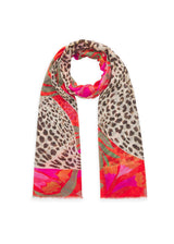 Schal aus Baumwollmix mit Leopard-Motiv