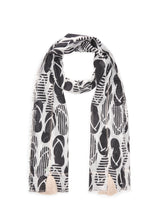 Schal aus Baumwolle mit Flip-Flop-Muster