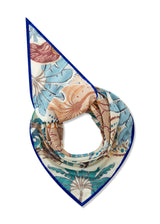 Dreieckstuch aus Baumwolle mit Palmenmotiven