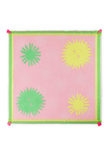 Jacquard-Tuch aus Baumwoll-Mix mit Sonnen-Motiven