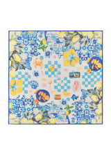 Leichtes Seidentuch mit Zitronen-Motiven