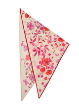 Deieckstuch aus Baumwolle mit Blumenmuster