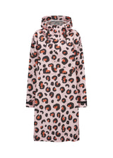 Regenponcho mit rosa Leo-Muster