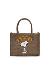 Peanuts™ Shopper mit Karomuster und Snoopy-Motiv