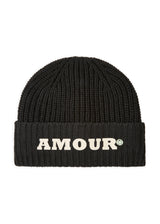 Schwarze Mütze mit AMOUR-Schriftzug