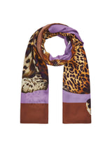 Schal aus Viskose mit Leopard-Motiven