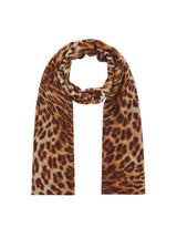 Schal mit Leo-Print und ALWAYS FOREVER- Schriftzug