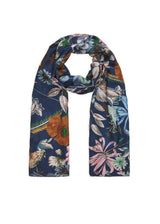 Schal aus Viskose mit Blumen-Muster