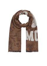 Jacquard-Schal mit  Teddy-Motiven und Schriftzug