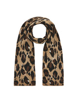 Gestrickter Schal aus recyceltem Polyester-Mix mit Leo-Muster