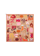 Nicki Tuch aus Seide mit Accessoire-Print