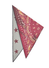 Kaschmirweiches Dreieckstuch mit Paisley-Muster und Stern-Motiven