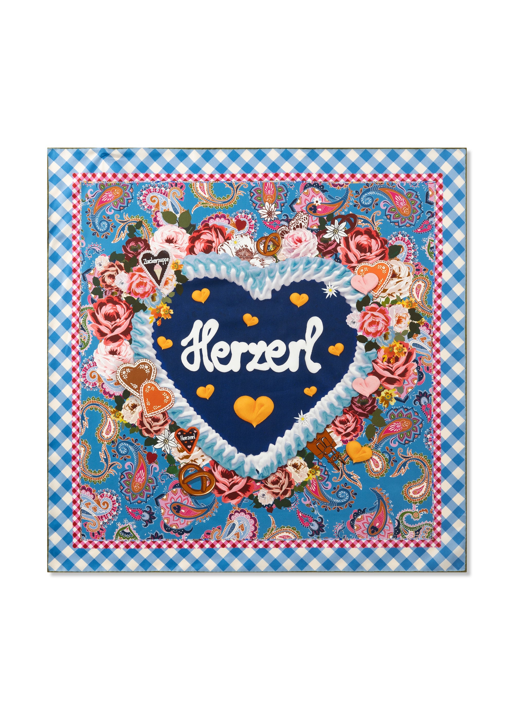 Trachtentuch "Herzerl" aus reiner Seide