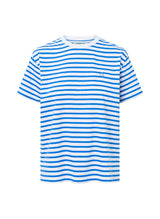 T-Shirt aus Baumwolle mit Navystreifen