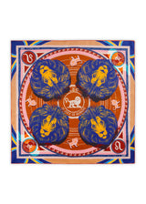 Löwe Exklusives Sternzeichen-Tuch aus reiner Seide