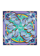 Fische Exklusives Sternzeichen-Tuch aus reiner Seide